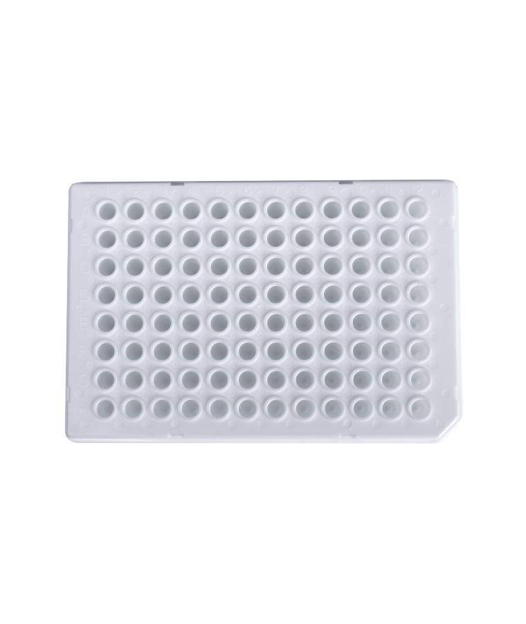 PCR10-W-96-HS-R 0.1ml white color 96-well  half skirt round well PCR plate