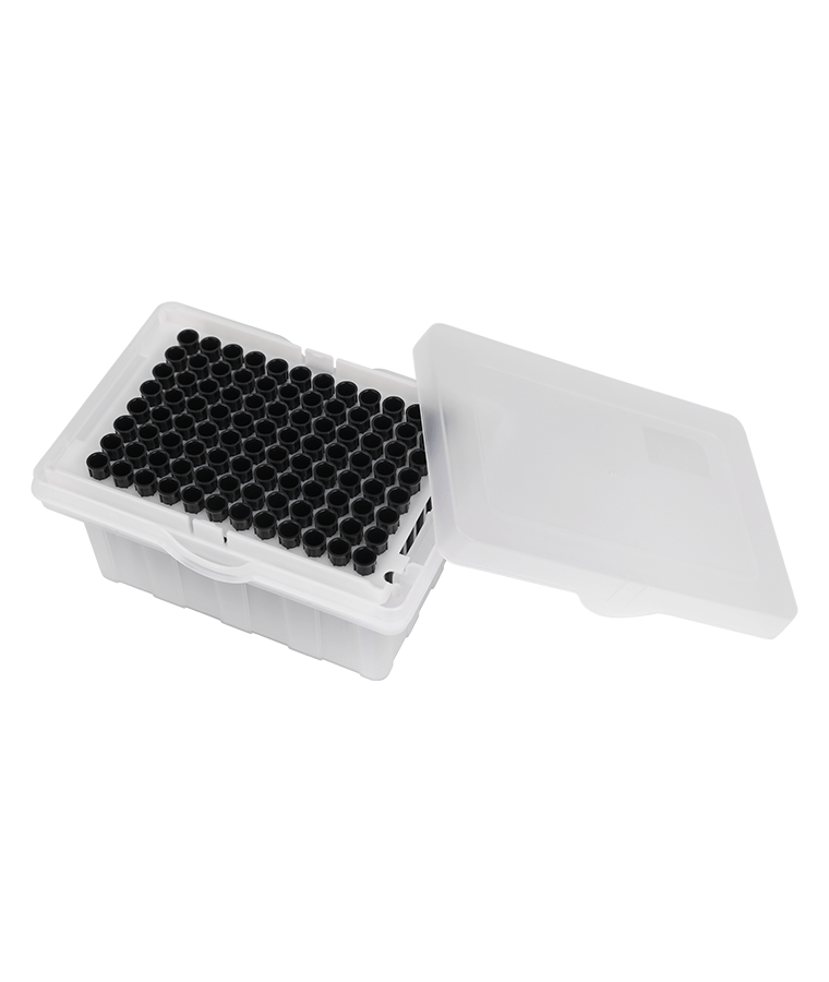 RTF50-H-ES Robotic 50ul filtered sterile conductive tips rack package compatible with Tecan